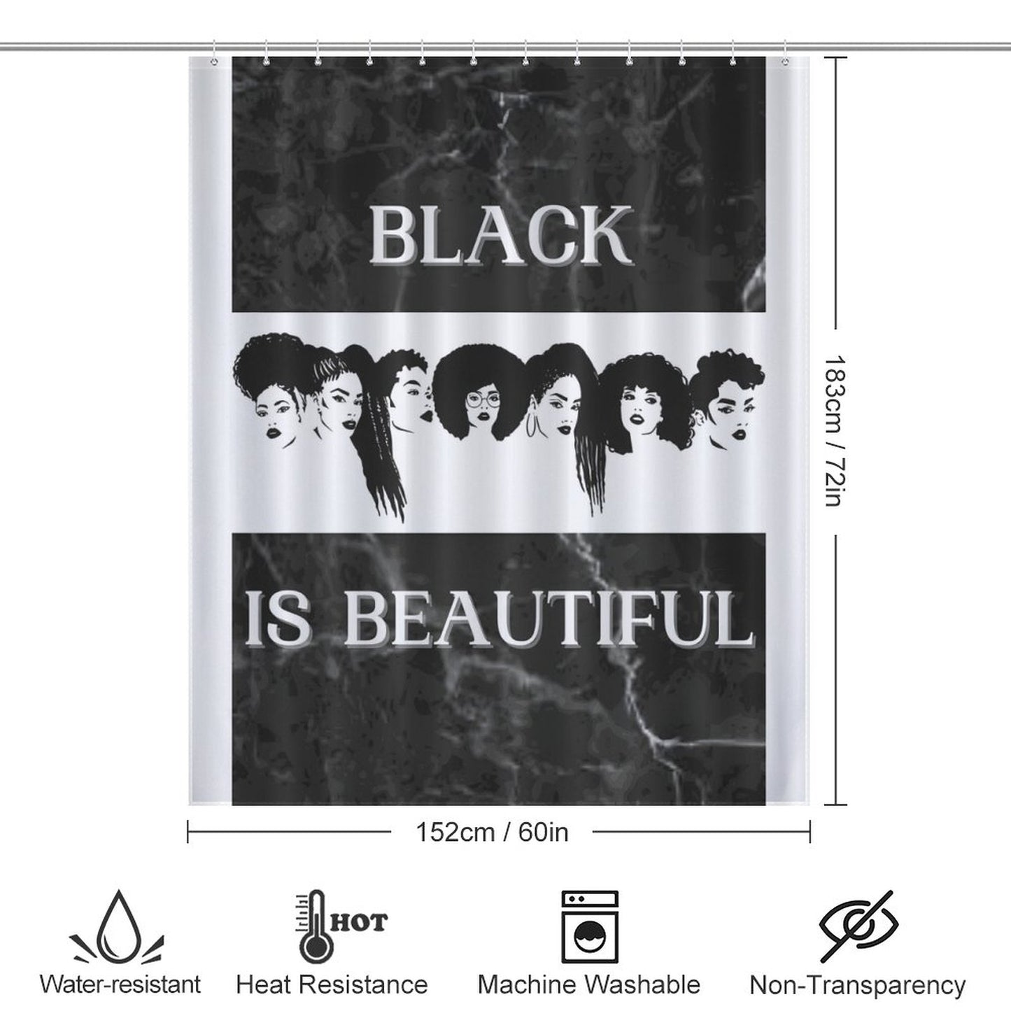 Flower Shower Curtain-66x72Inch (168x183cm)