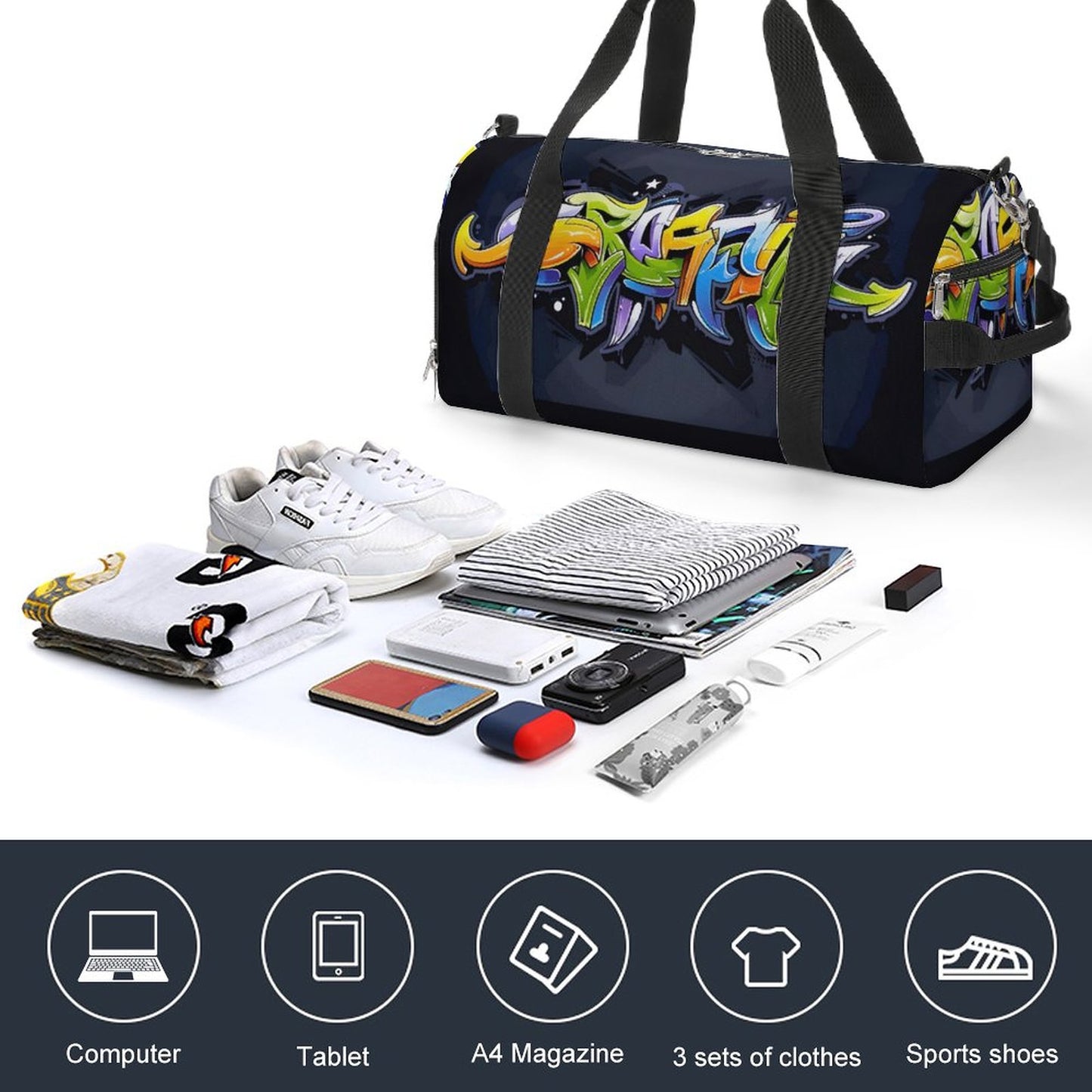 COLORFUL GRAFFITI Large Capacity Sports Duffel/GYM Bag