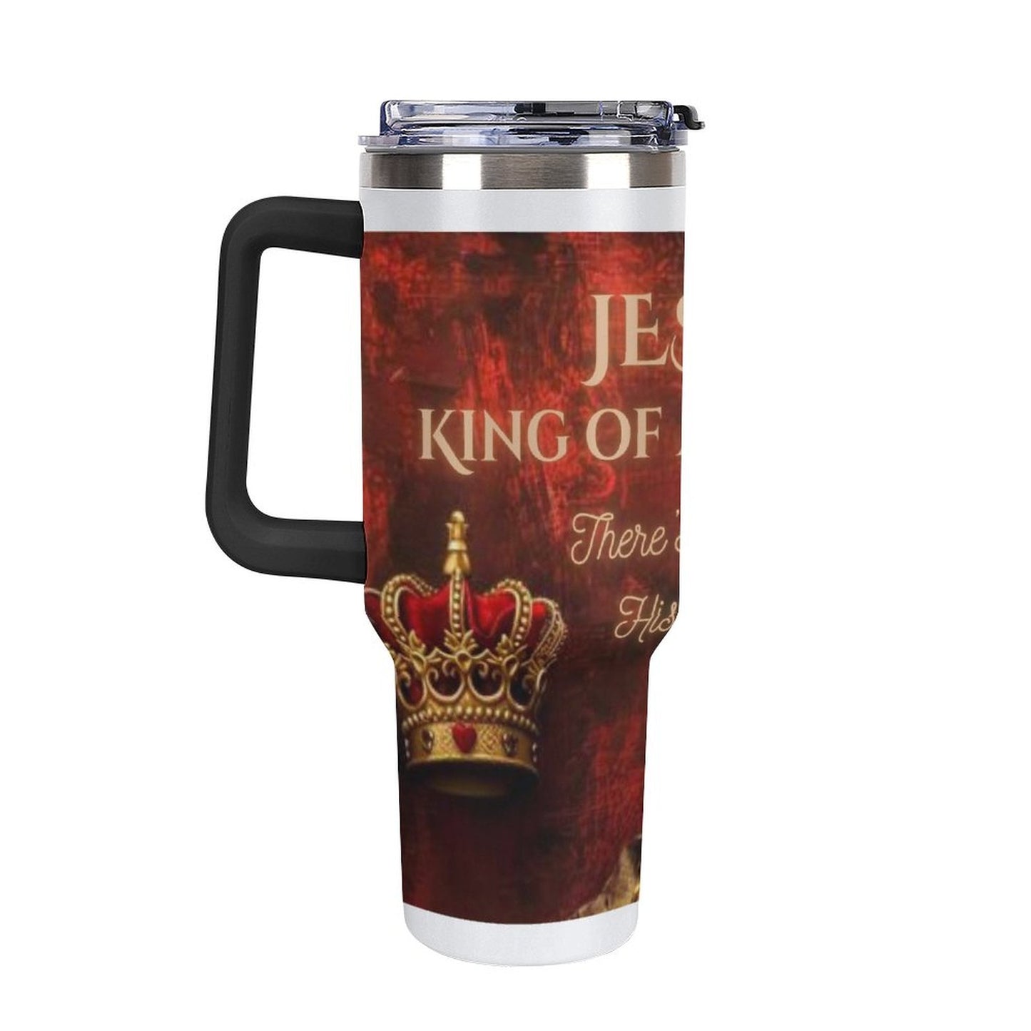 40oz Insulated Tumbler with Handle and Straw