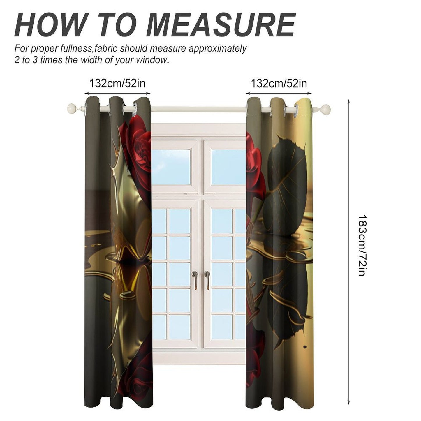 Grommet Curtain-52"x72"/ 132x183cm