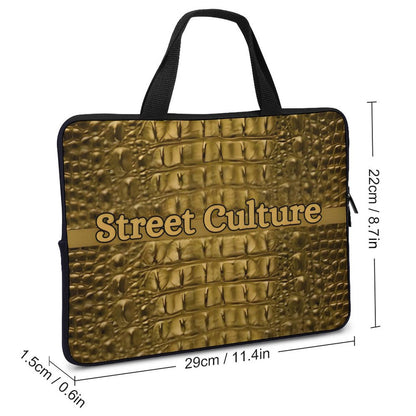 STREET CULTURE Alligator Laptop Case-sizes: 10"-17"