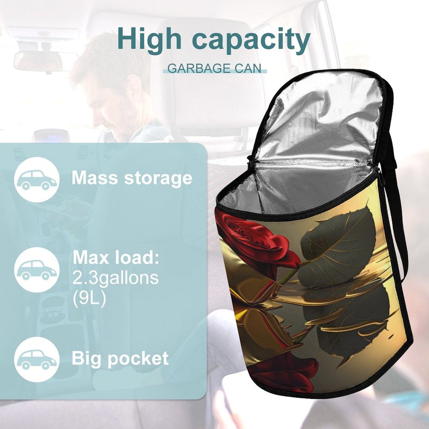 Collapsible Car Trash Bin