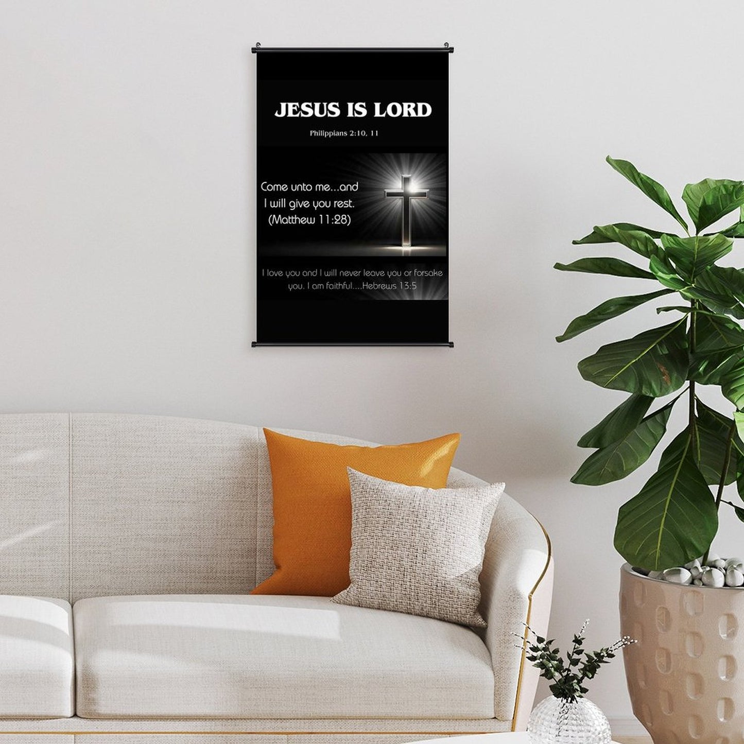 Canvas Hanging Poster with Scrolls-16"x24"/ 40x60cm
