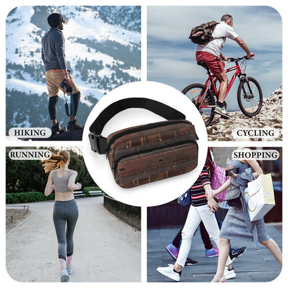 RUGGED LEATHER BUCKLE Print Bum Bag