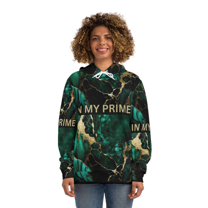 IN MY PRIME GREEN & GOLD MARBLE Unisex Fashion Hoodie