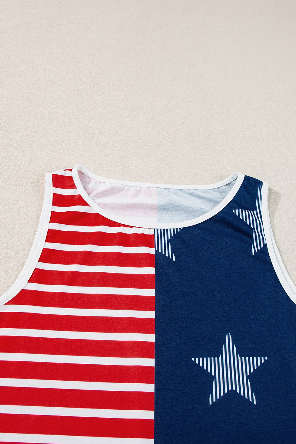 US Flag Round Neck Tank-SMALL-XL