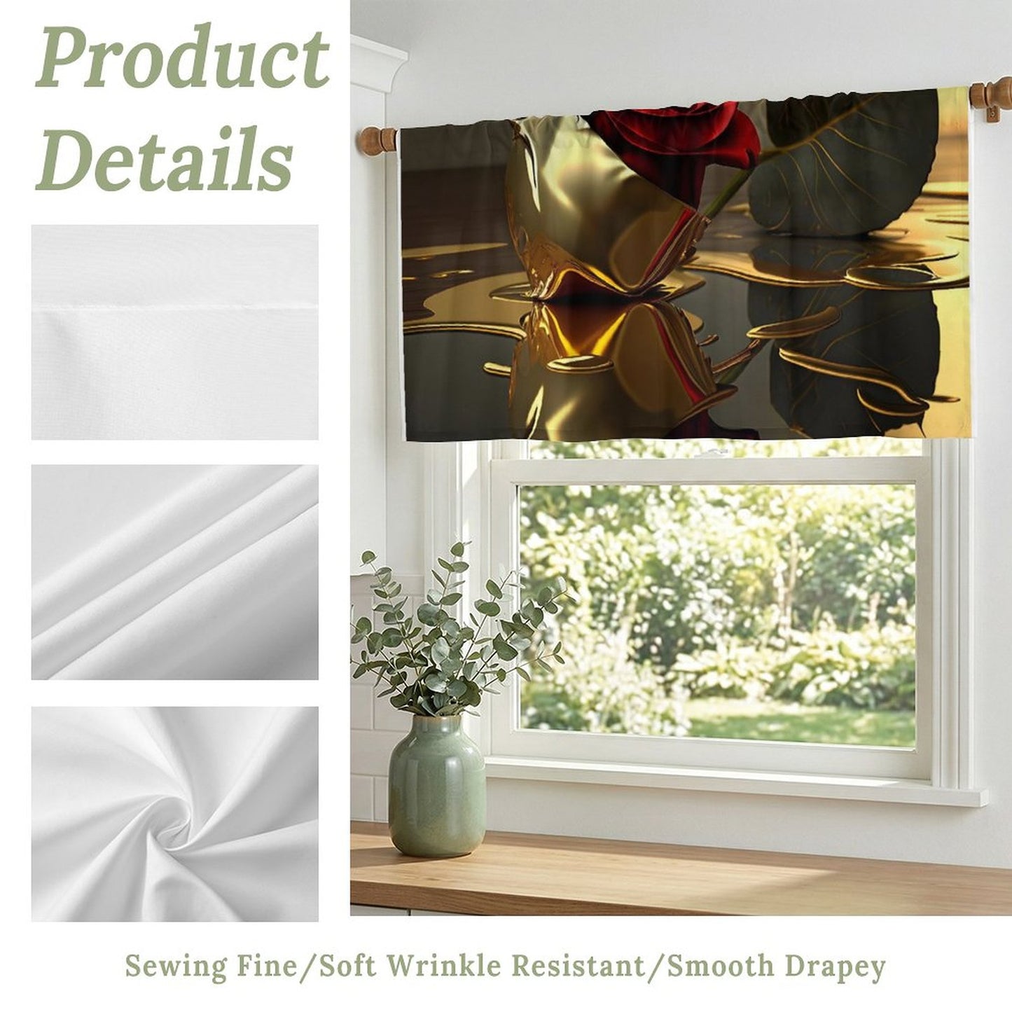 Short Window Curtains(All-Over Printing)