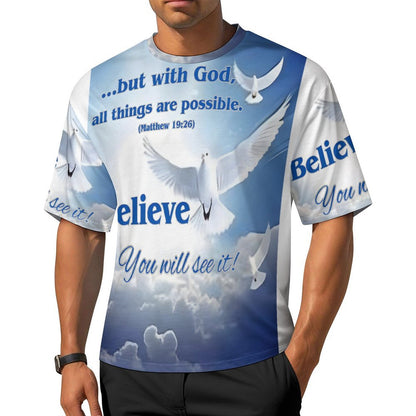 DTG 190gsm Cotton Men's Half-Sleeve T-Shirt(All-Over Printing)