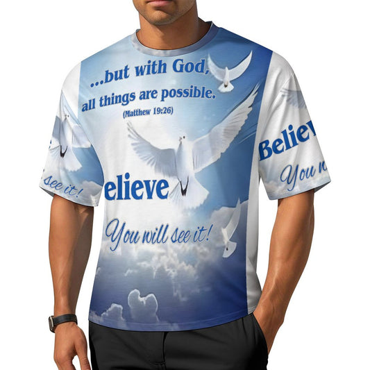 DTG 190gsm Cotton Men's Half-Sleeve T-Shirt(All-Over Printing)