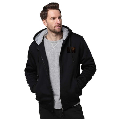260gsm Men’s Plush Full Zip Hoodie (Partial Printing)