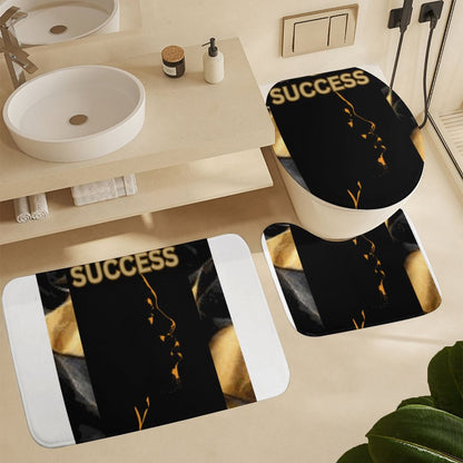 Coral Velvet Restroom Rug Set of 3-15.7"x23.6"/ 40x60cm