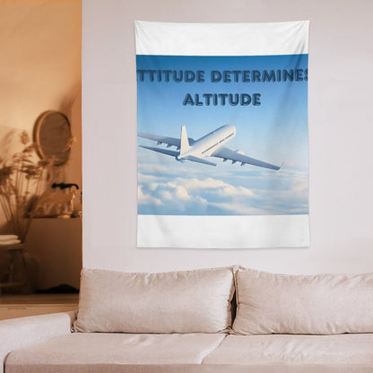 Wall Art with Vertical Tapestry