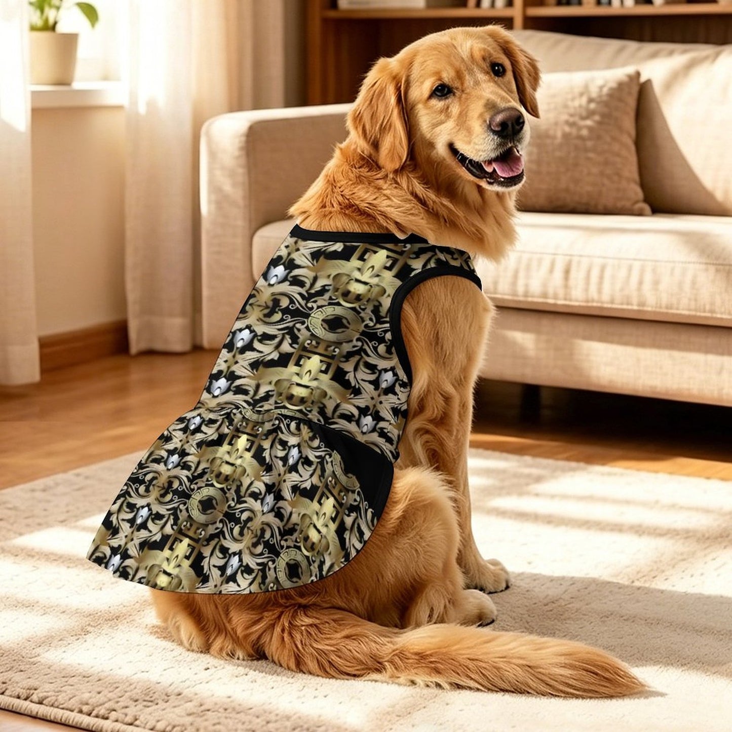 Plus Size Pet Ruffled Dress-XL-3XL