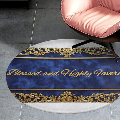 Round Coral Velvet Warm Floor Mat