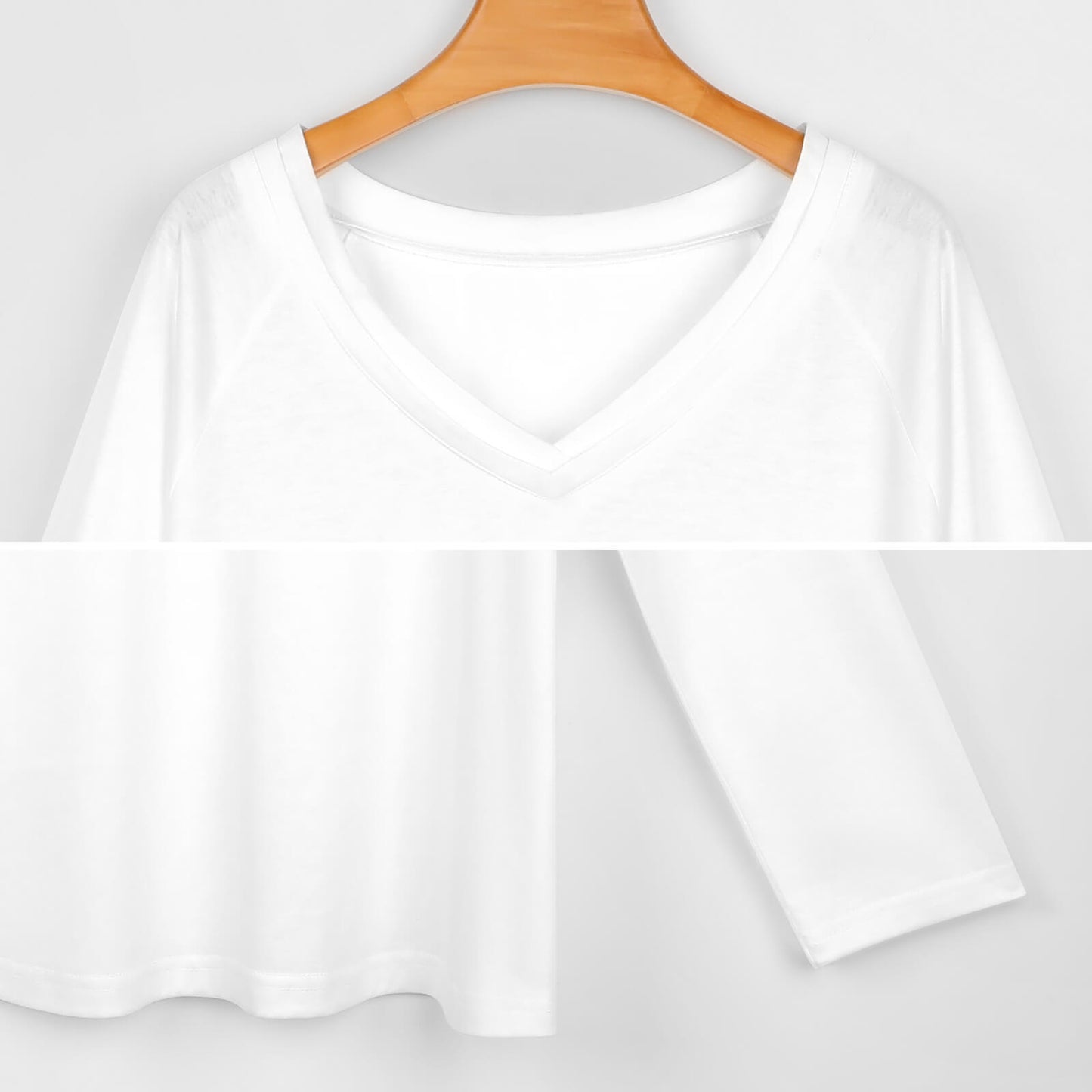 200gsm Double Layer V-Neck Top(All-Over Printing)