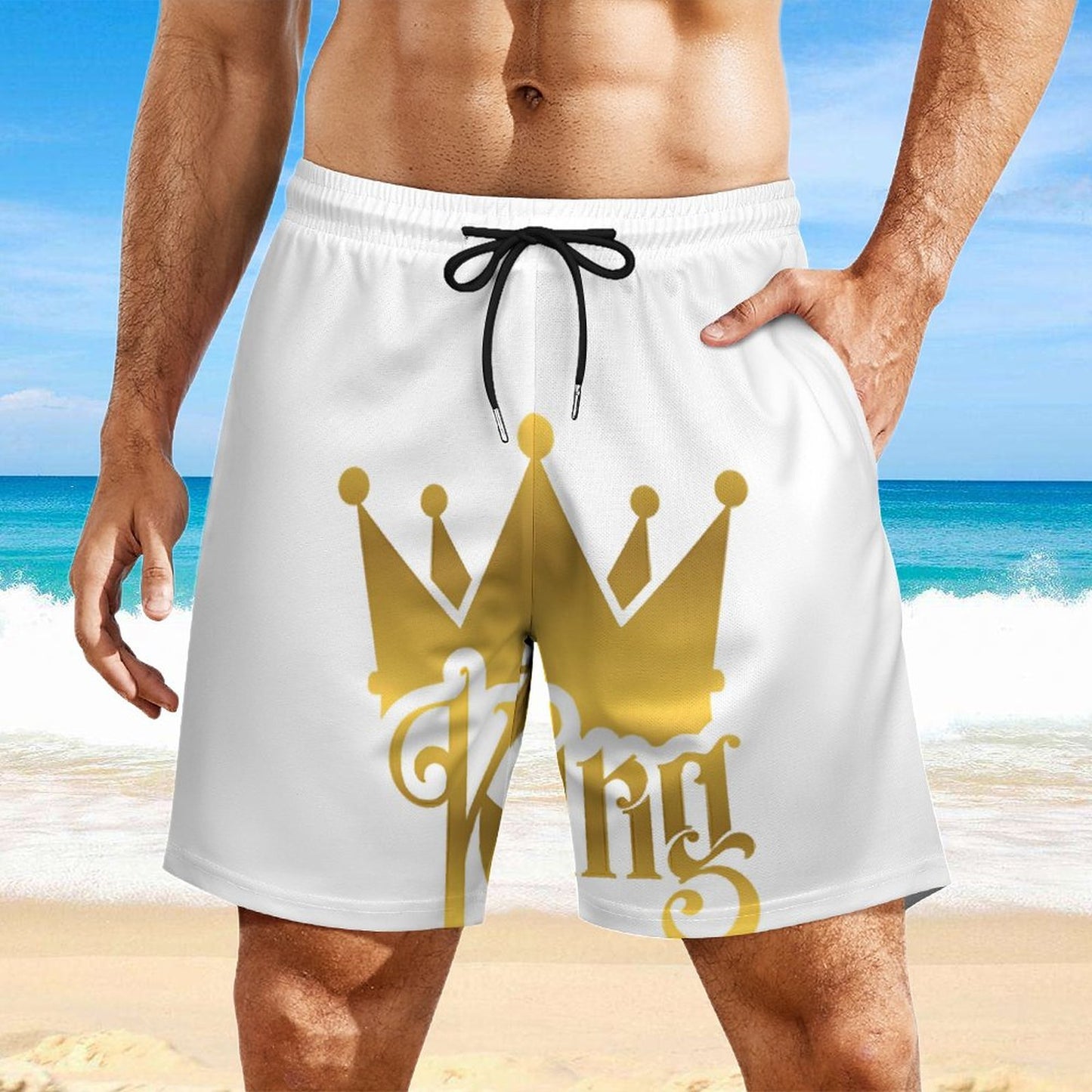 Men's Beach Shorts with 4 Pockets