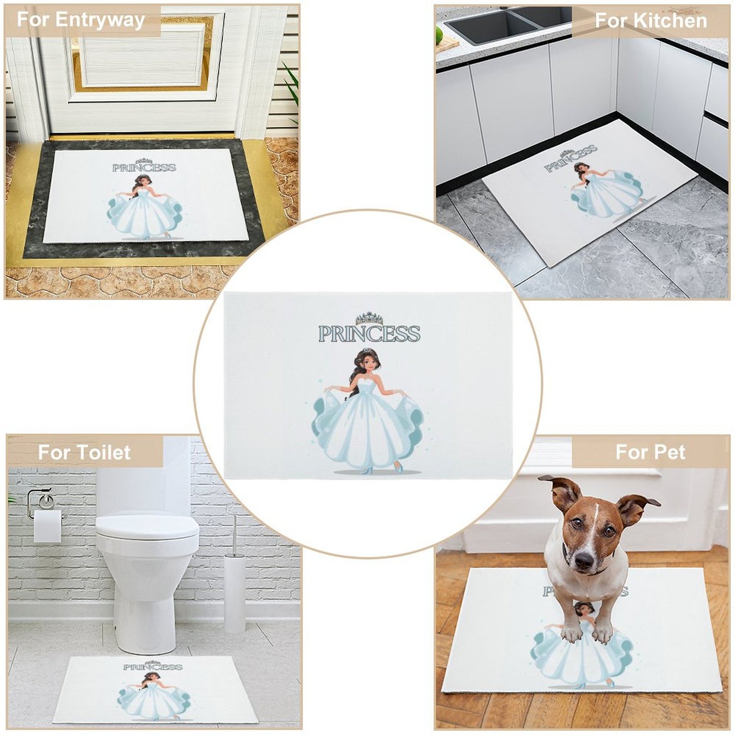 Crystal Velvet Bedroom Floor Mat
