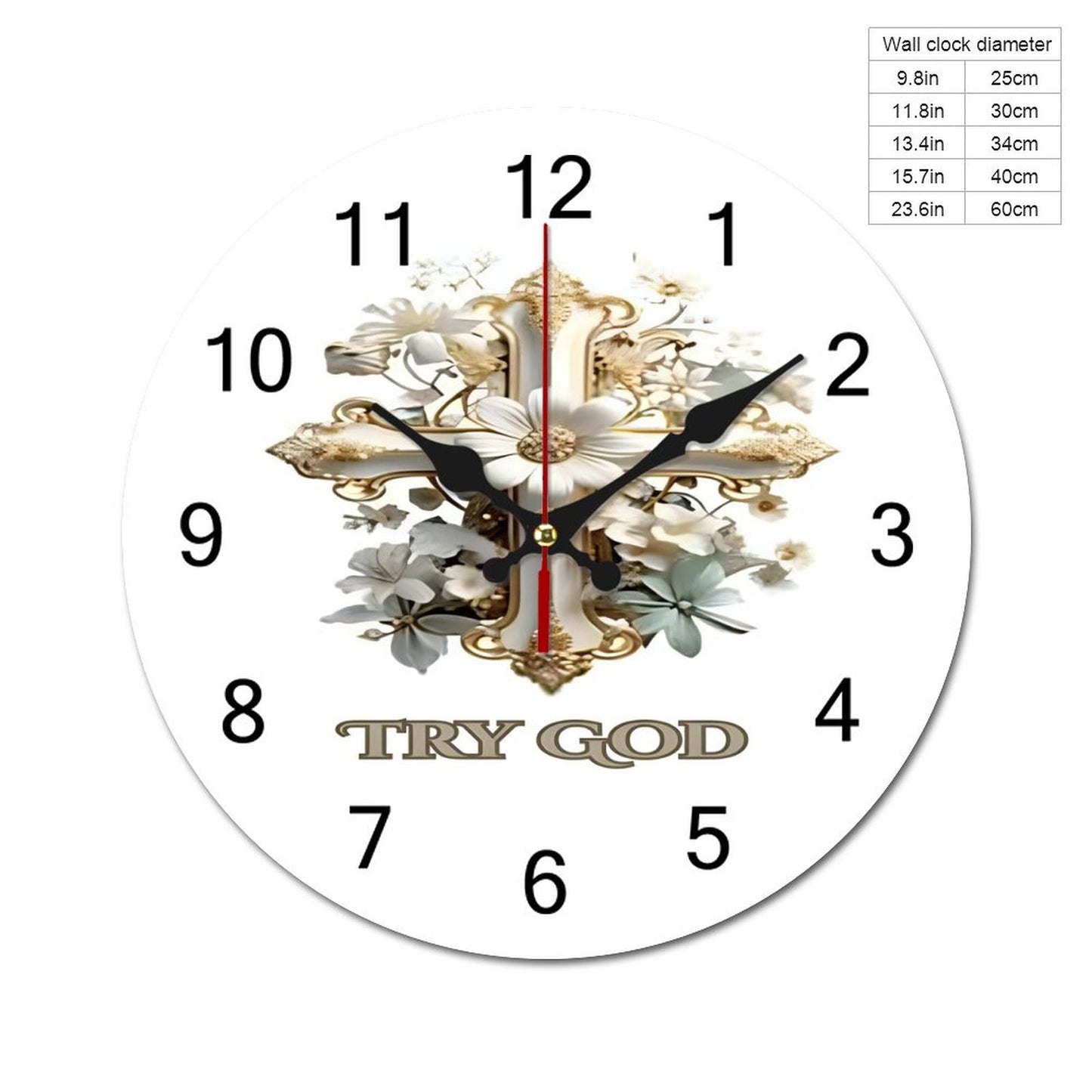Concise Silent Wooden Wall Clock-9.84"x9.84"/ 25x25cm-TRY GOD
