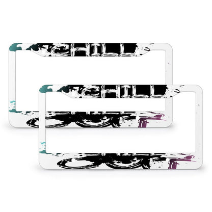 License Plate Frames with 4 Round Holes (1 Pair)