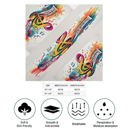 MUSIC GRAFFITI Square Scarf-imitated Silk-2 Sizes