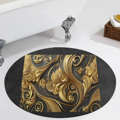Round Coral Velvet Warm Floor Mat