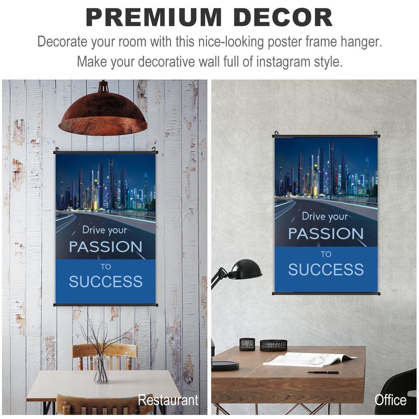 Canvas Hanging Poster with Scrolls-16"x24"/ 40x60cm