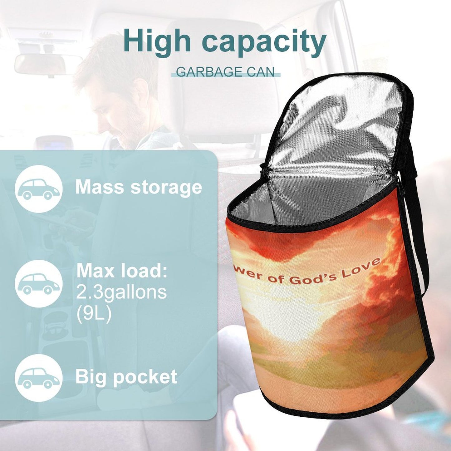 Collapsible Car Trash Bin