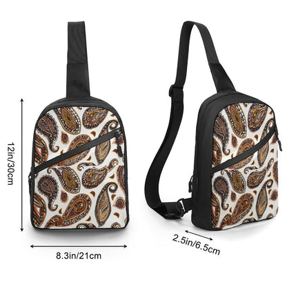 ORANGE PAISLEY Crossbody Sling Bag