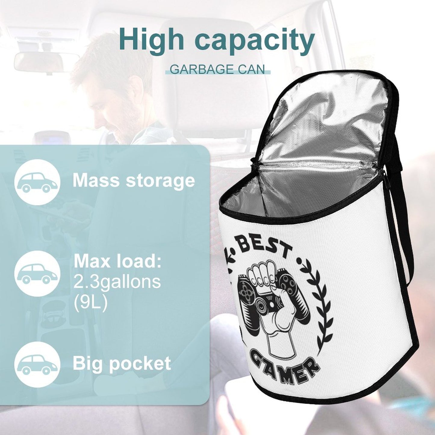 Collapsible Car Trash Bin