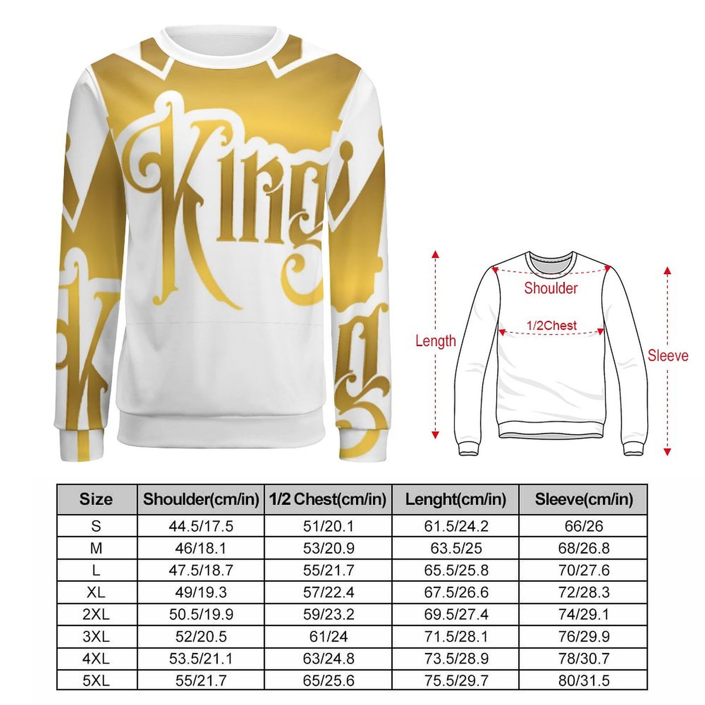 250gsm Round Neck Men's Sweatshirt 4T35 (All-Over Printing)