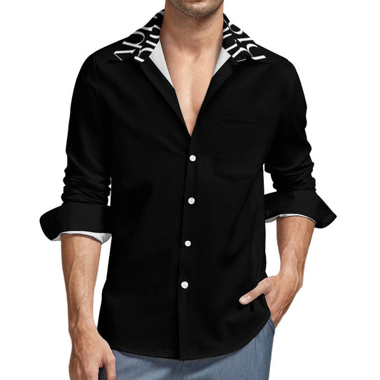 Linen Men's Dress Shirt with Pocket-BIG DADDY****XS-7XL