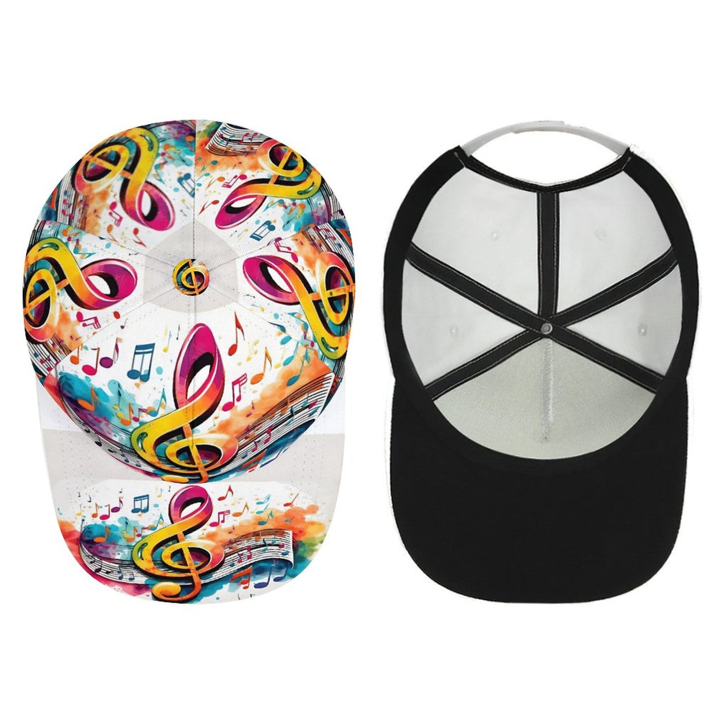 MUSIC GRAFFITI Bent Fitted Cap