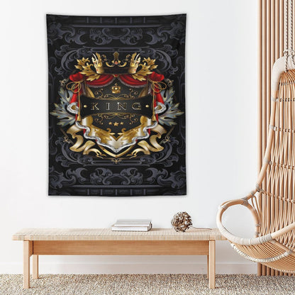 Wall Art with Vertical Tapestry
