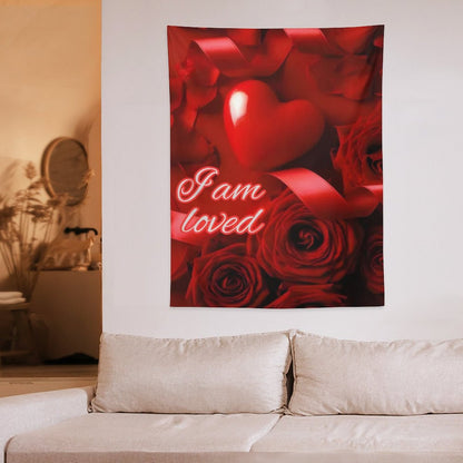 Wall Art with Vertical Tapestry