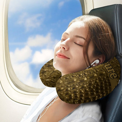 STREET CULTURE Alligator MEMORY FOAM Neck Pillow for Restful Journeys (high-quality softness)