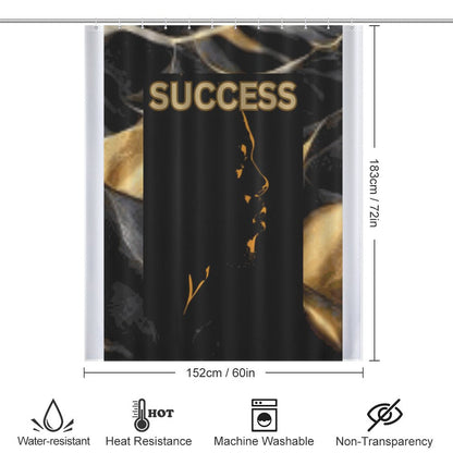 Flower Shower Curtain-66x72Inch (168x183cm)
