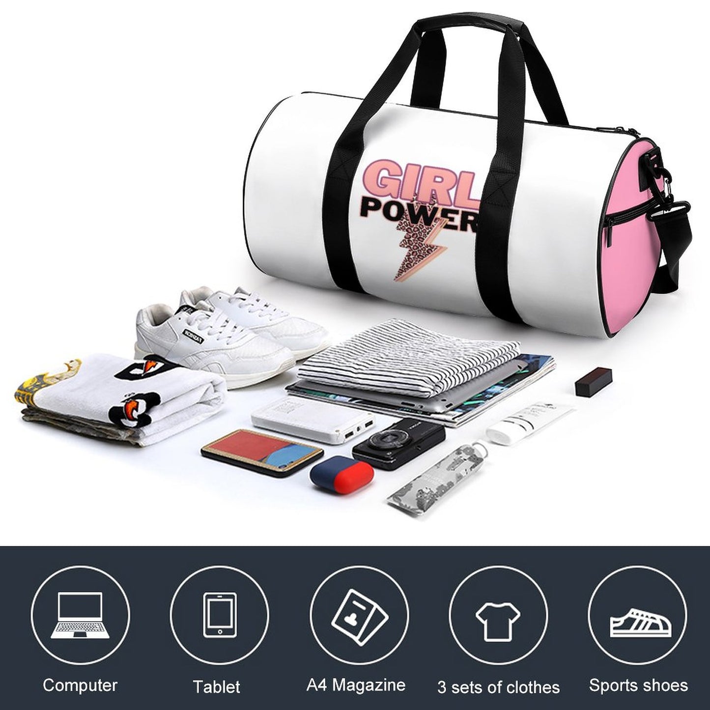 Cylindrical Gym Bag Q006