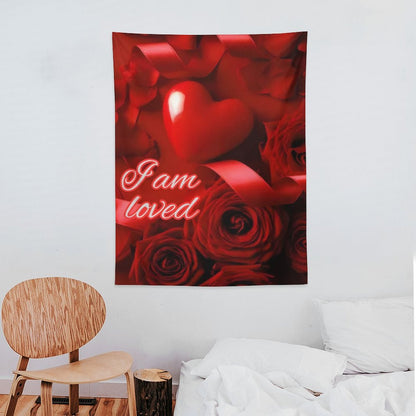 Wall Art with Vertical Tapestry