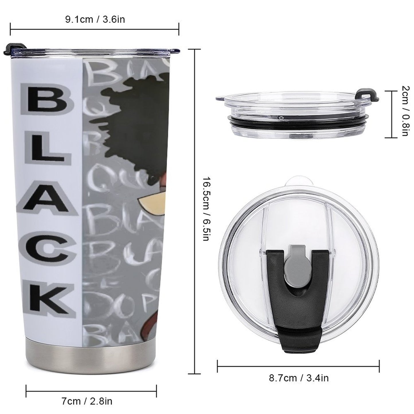 Car Travel Coffee Mug with Lid (All-Over Printing)