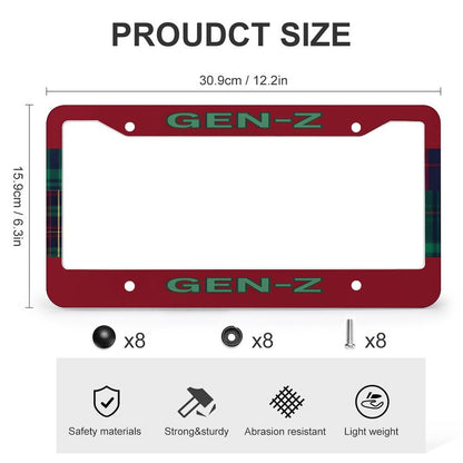 License Plate Frames with 4 Round Holes (1 Pair)