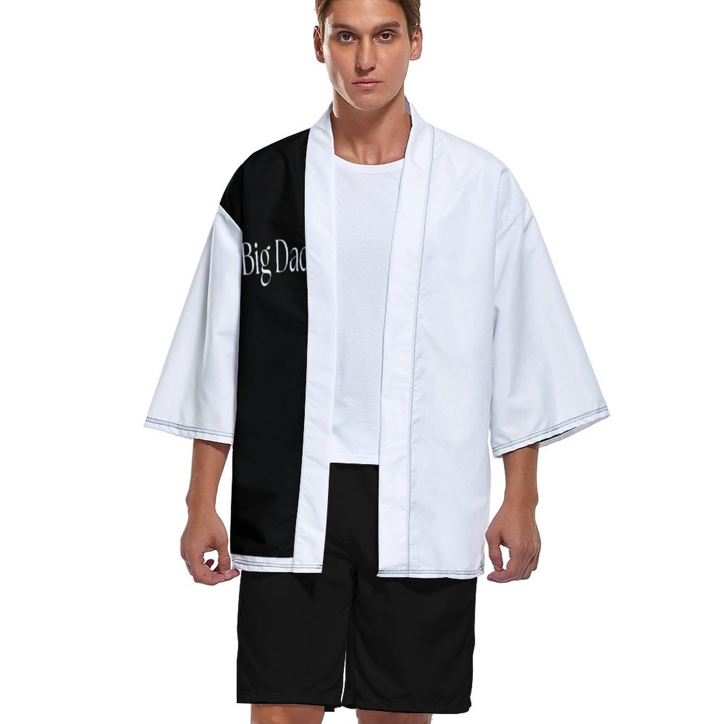 Drop Shoulder Male Kimono Cardigan ZS904 (All-Over Printing)