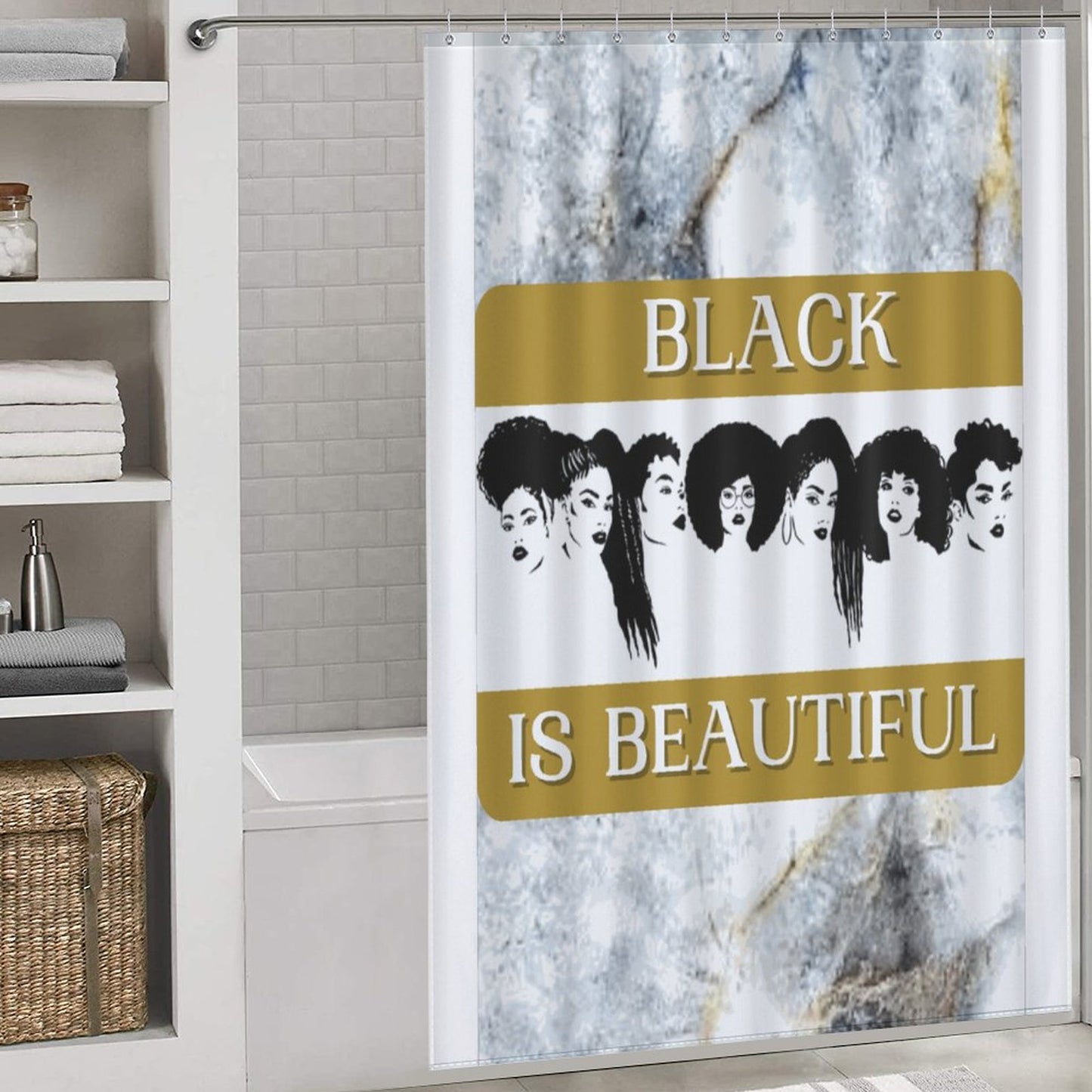 Flower Shower Curtain-66x72Inch (168x183cm)