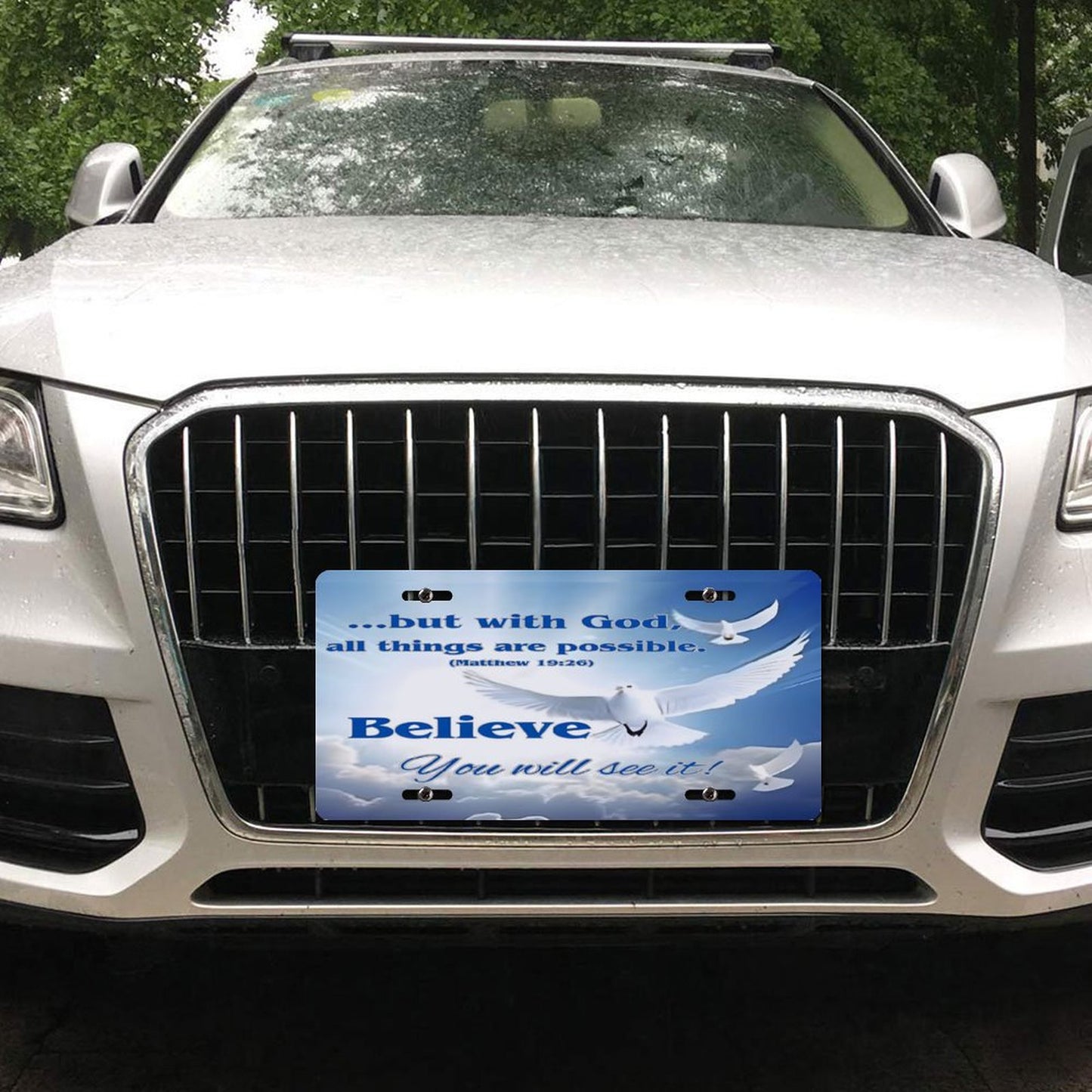 Car License Plate-11.8”x5.9”-BELIEVE