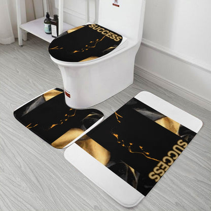 Coral Velvet Restroom Rug Set of 3-15.7"x23.6"/ 40x60cm