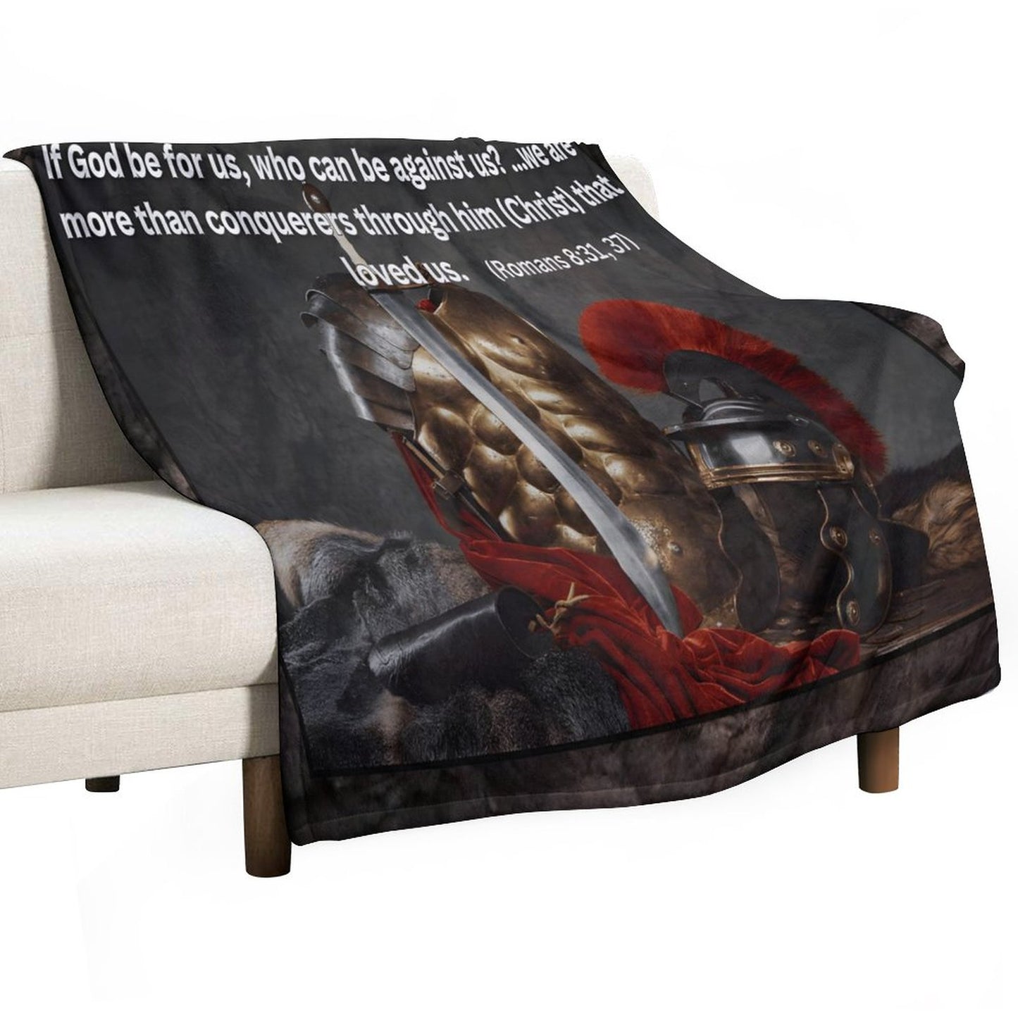 Flannel Blanket-70"x80" (Dual-sided Printing)-MORE THAN A CONQUERER