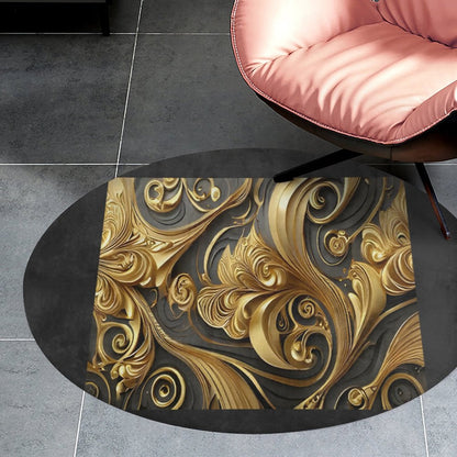 Round Coral Velvet Warm Floor Mat