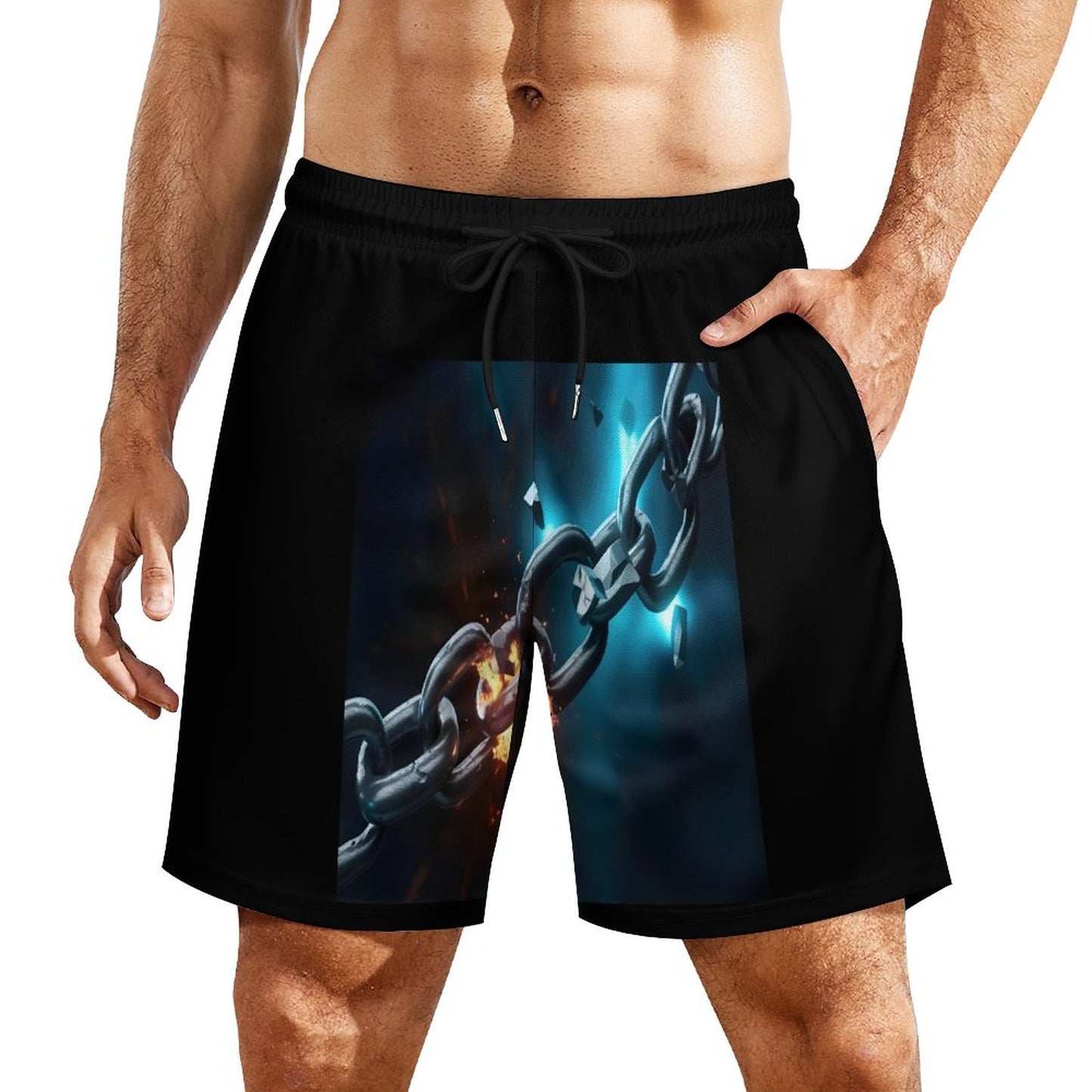 Men's Beach Shorts with 4 Pockets
