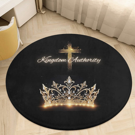Round Coral Velvet Warm Floor Mat