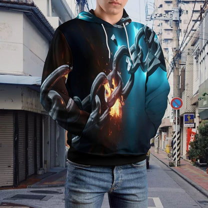230gsm Men's Cool Hoodie with Double-layer Cap (All-Over Printing)