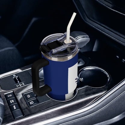 40oz Insulated Tumbler with Handle and Straw